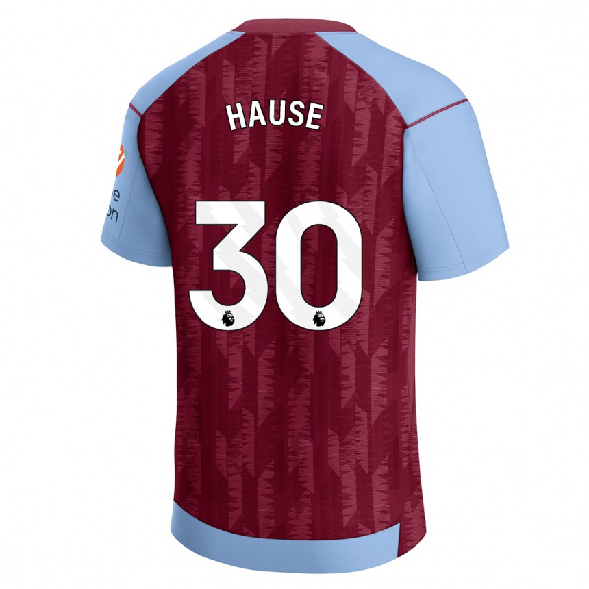 Herren Fußball Kortney Hause #30 Weinrotblau Heimtrikot Trikot 2023/24 T-Shirt Luxemburg