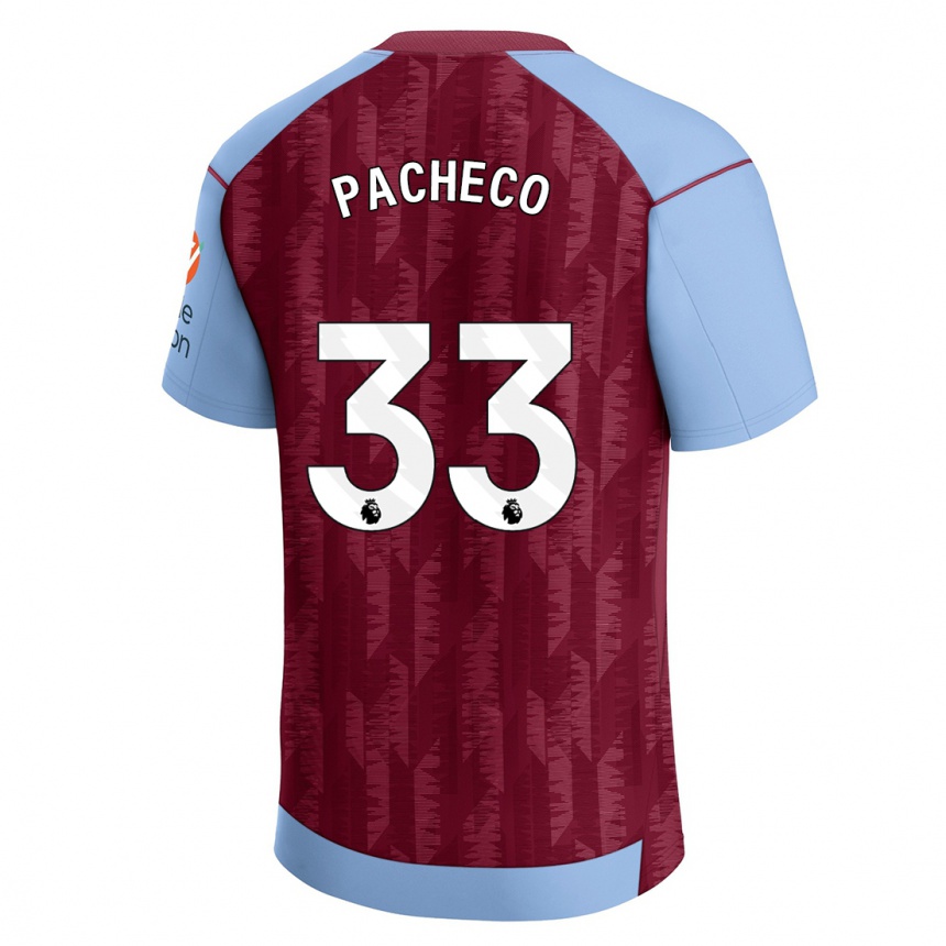 Herren Fußball Maz Pacheco #33 Weinrotblau Heimtrikot Trikot 2023/24 T-Shirt Luxemburg