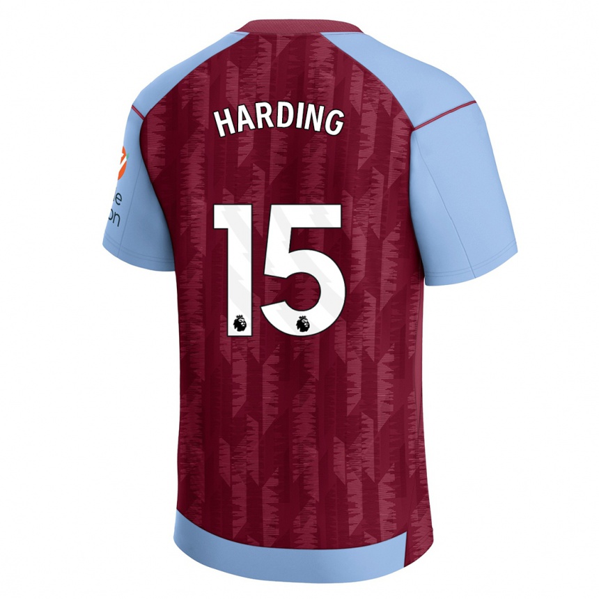 Herren Fußball Natasha Harding #15 Weinrotblau Heimtrikot Trikot 2023/24 T-Shirt Luxemburg