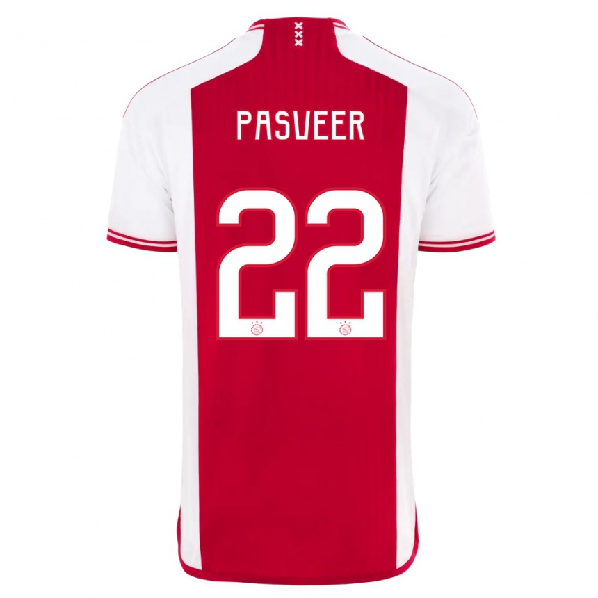 Herren Fußball Remko Pasveer #22 Rot-Weiss Heimtrikot Trikot 2023/24 T-Shirt Luxemburg