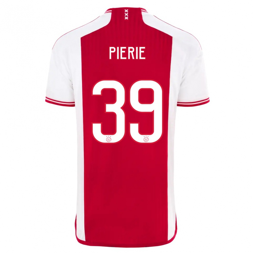 Herren Fußball Kik Pierie #39 Rot-Weiss Heimtrikot Trikot 2023/24 T-Shirt Luxemburg