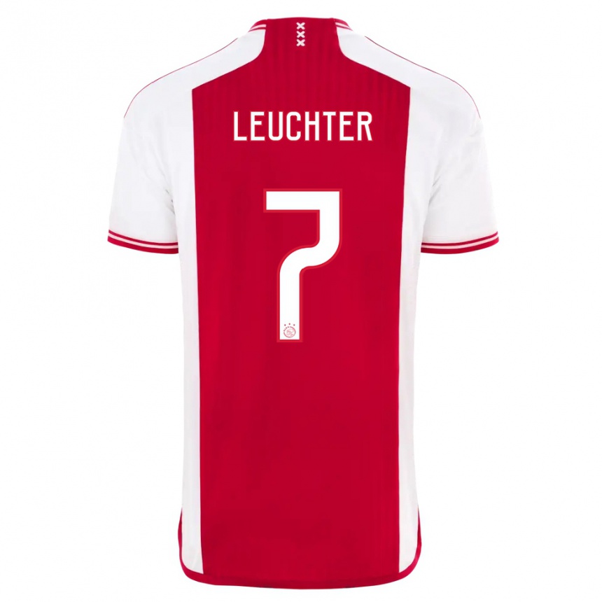 Herren Fußball Romée Leuchter #7 Rot-Weiss Heimtrikot Trikot 2023/24 T-Shirt Luxemburg