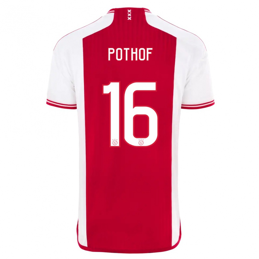 Herren Fußball Isa Pothof #16 Rot-Weiss Heimtrikot Trikot 2023/24 T-Shirt Luxemburg