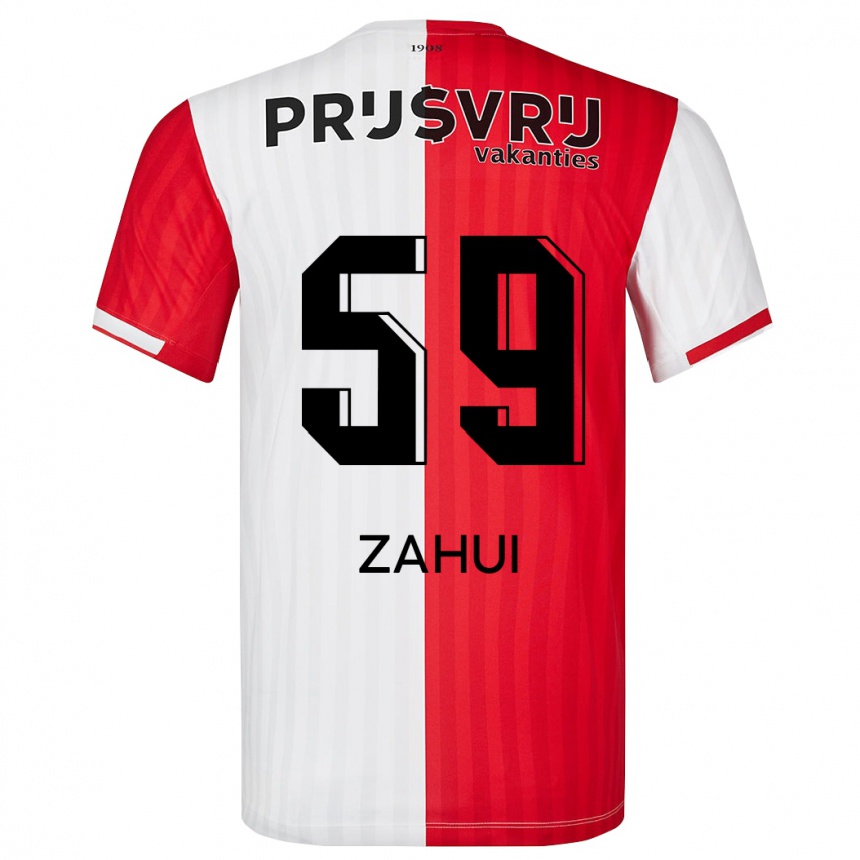 Herren Fußball Nesta Zahui #59 Rot-Weiss Heimtrikot Trikot 2023/24 T-Shirt Luxemburg