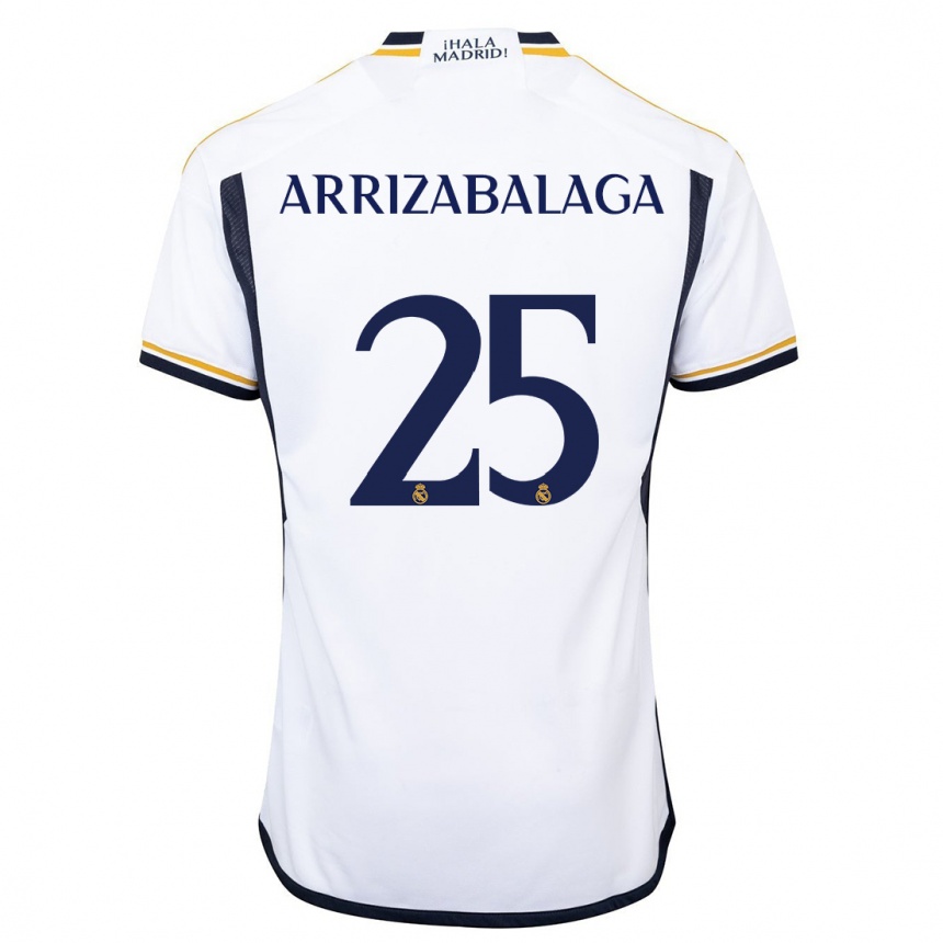 Herren Fußball Kepa Arrizabalaga #25 Weiß Heimtrikot Trikot 2023/24 T-Shirt Luxemburg