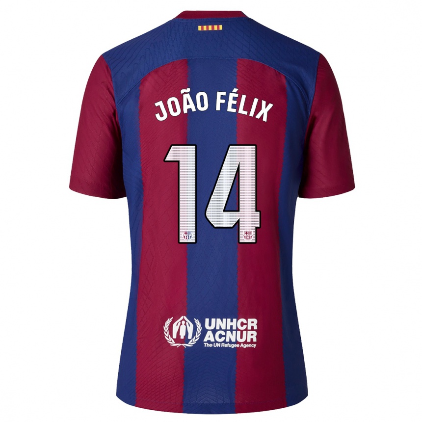 Herren Fußball Joao Felix #14 Rot Blau Heimtrikot Trikot 2023/24 T-Shirt Luxemburg