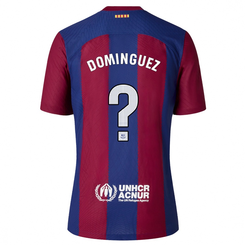 Herren Fußball Sergi Dominguez #0 Rot Blau Heimtrikot Trikot 2023/24 T-Shirt Luxemburg