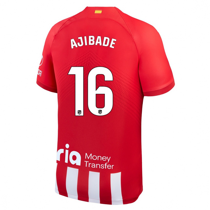 Herren Fußball Rasheedat Ajibade #16 Rot-Weiss Heimtrikot Trikot 2023/24 T-Shirt Luxemburg