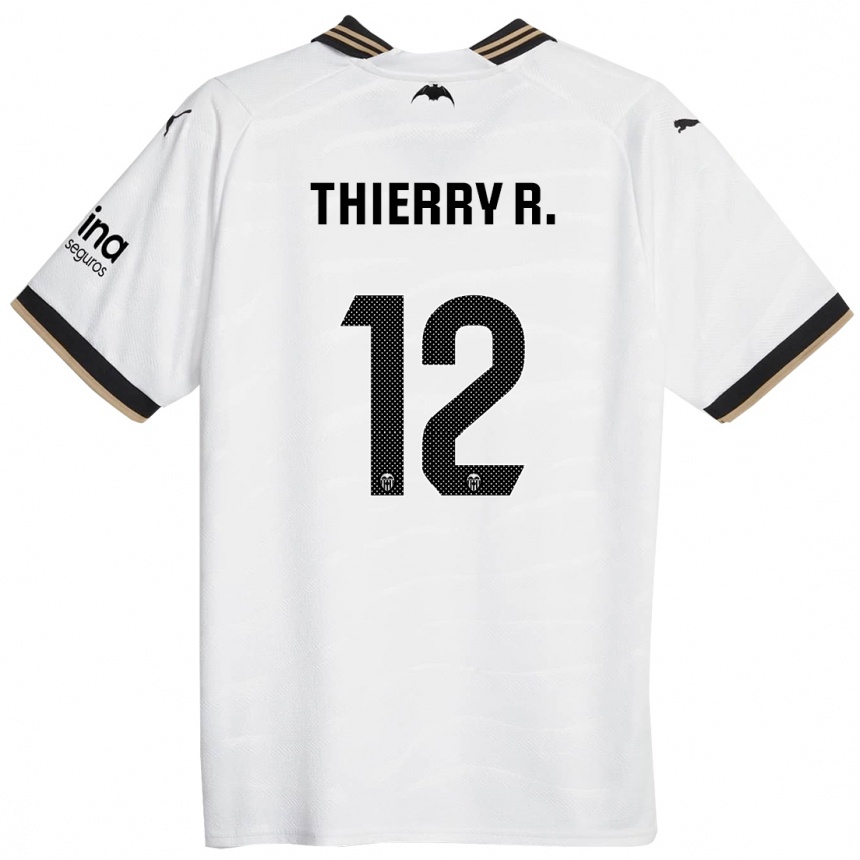 Herren Fußball Thierry Correia #12 Weiß Heimtrikot Trikot 2023/24 T-Shirt Luxemburg