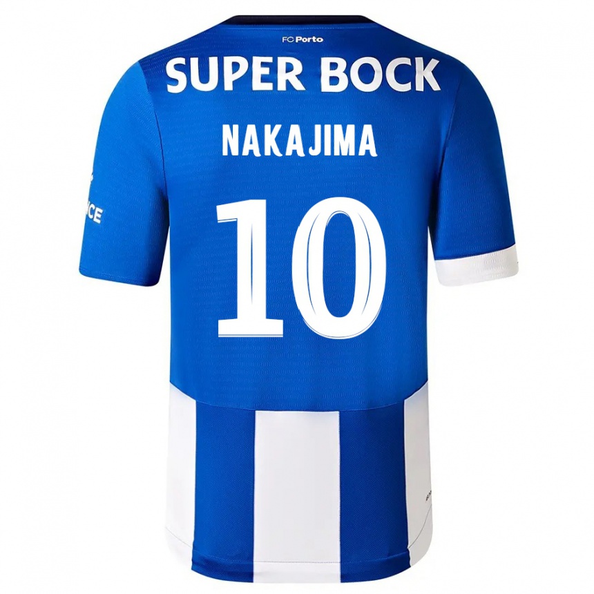 Herren Fußball Shoya Nakajima #10 Blau Weiss Heimtrikot Trikot 2023/24 T-Shirt Luxemburg