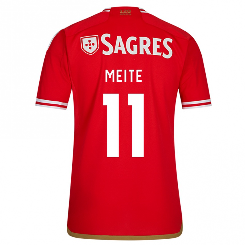Herren Fußball Soualiho Meite #11 Rot Heimtrikot Trikot 2023/24 T-Shirt Luxemburg