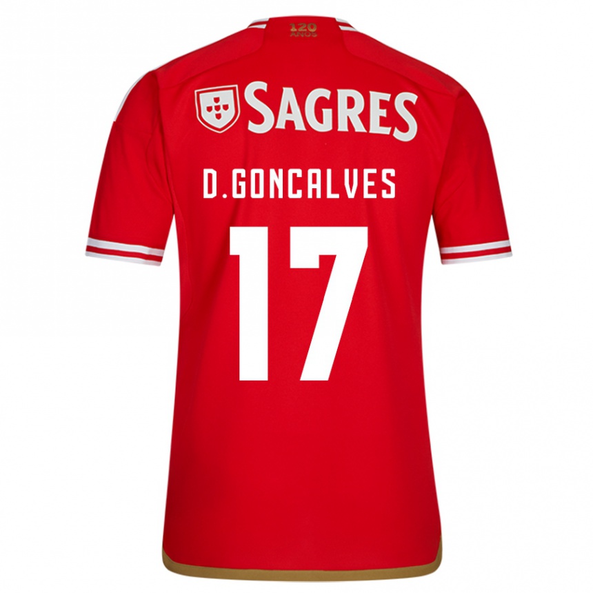 Herren Fußball Diogo Goncalves #17 Rot Heimtrikot Trikot 2023/24 T-Shirt Luxemburg
