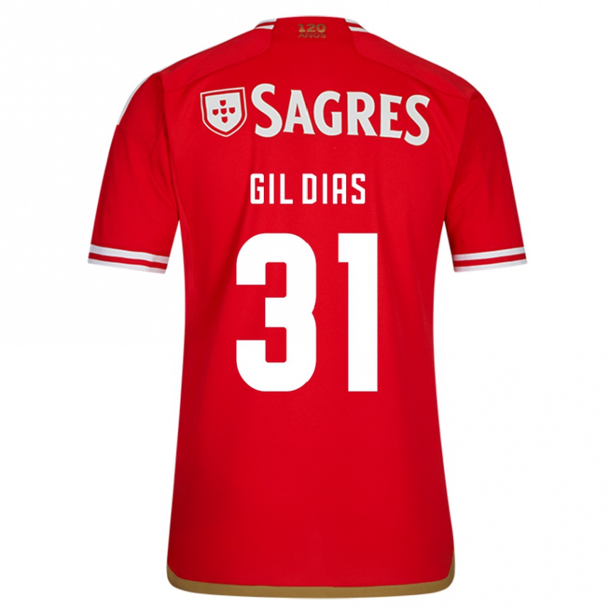 Herren Fußball Gil Dias #31 Rot Heimtrikot Trikot 2023/24 T-Shirt Luxemburg