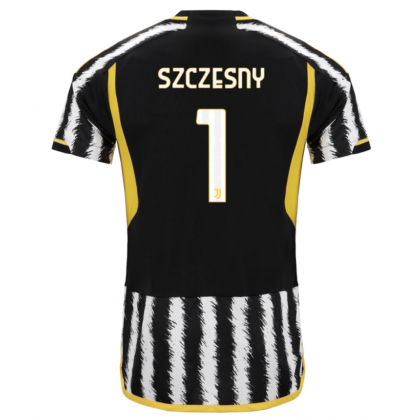 Herren Fußball Wojciech Szczesny #1 Schwarz-Weiss Heimtrikot Trikot 2023/24 T-Shirt Luxemburg