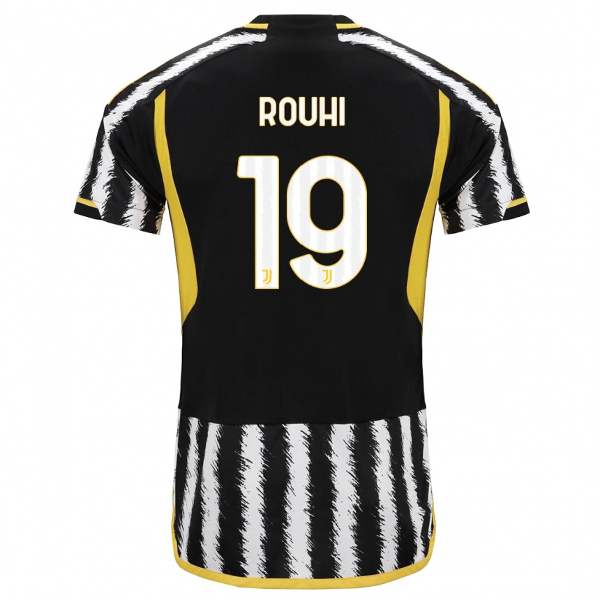 Herren Fußball Jonas Rouhi #19 Schwarz-Weiss Heimtrikot Trikot 2023/24 T-Shirt Luxemburg