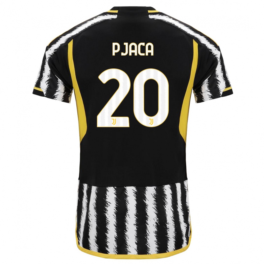 Herren Fußball Marko Pjaca #20 Schwarz-Weiss Heimtrikot Trikot 2023/24 T-Shirt Luxemburg