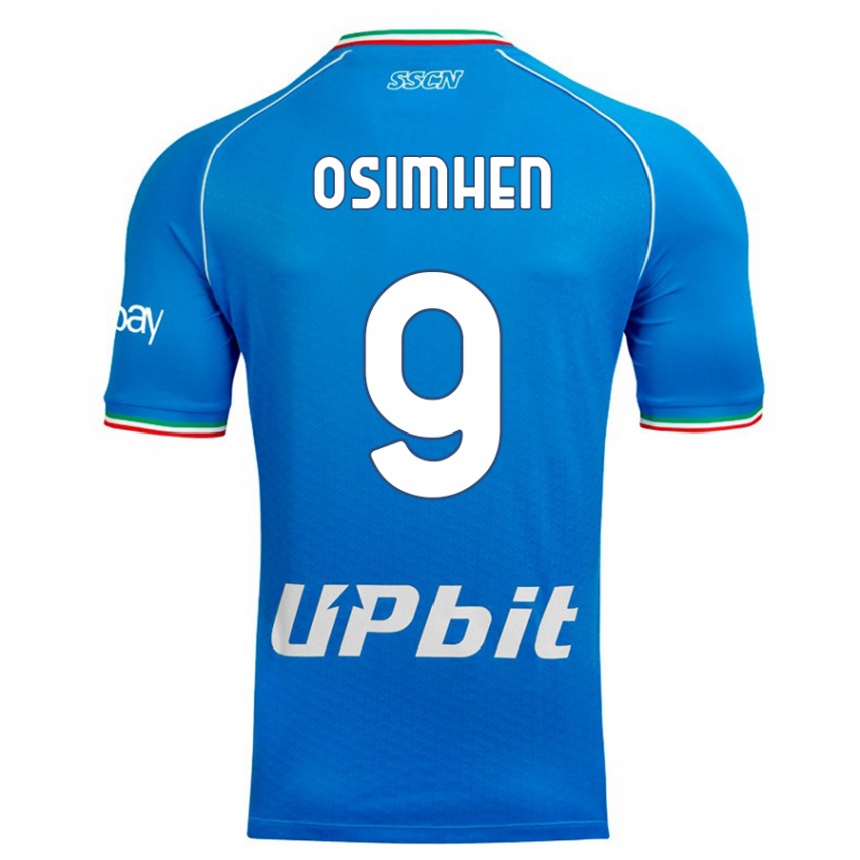 Herren Fußball Victor Osimhen #9 Himmelblau Heimtrikot Trikot 2023/24 T-Shirt Luxemburg