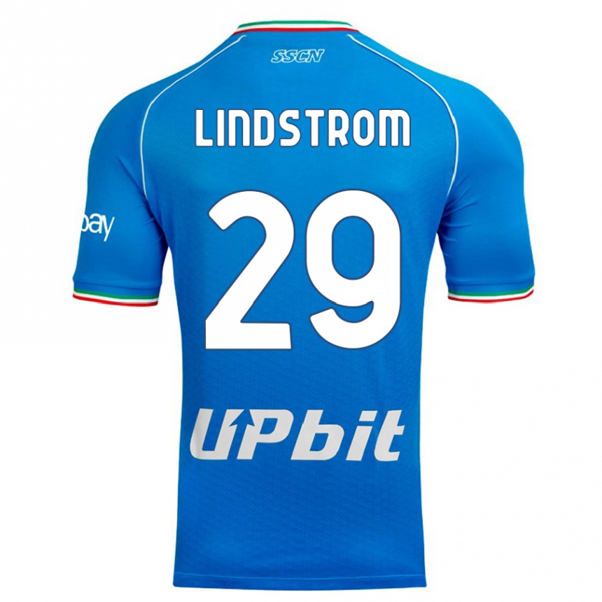 Herren Fußball Jesper Lindstrøm #29 Himmelblau Heimtrikot Trikot 2023/24 T-Shirt Luxemburg