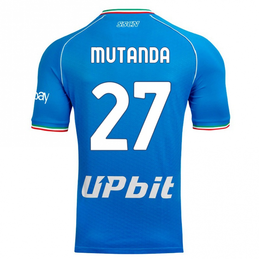 Herren Fußball Noah Mutanda #27 Himmelblau Heimtrikot Trikot 2023/24 T-Shirt Luxemburg