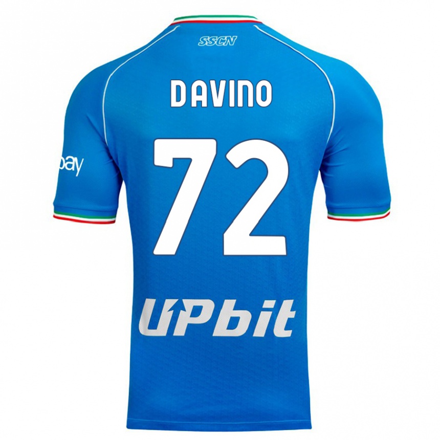 Herren Fußball Luigi D'avino #72 Himmelblau Heimtrikot Trikot 2023/24 T-Shirt Luxemburg