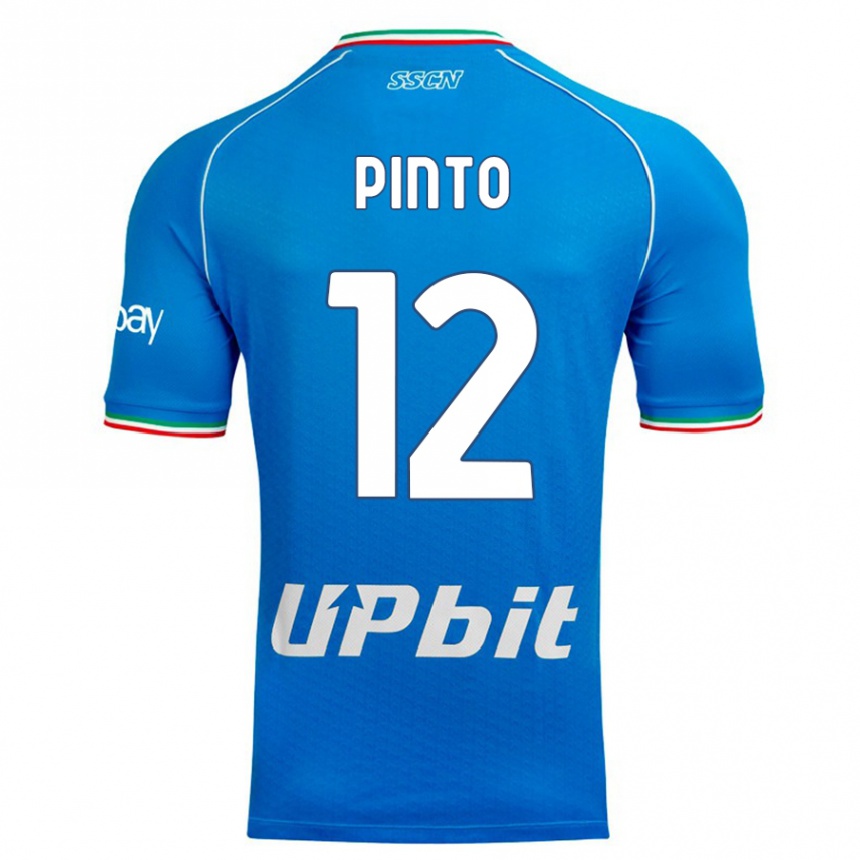 Herren Fußball Ciro Pinto #12 Himmelblau Heimtrikot Trikot 2023/24 T-Shirt Luxemburg