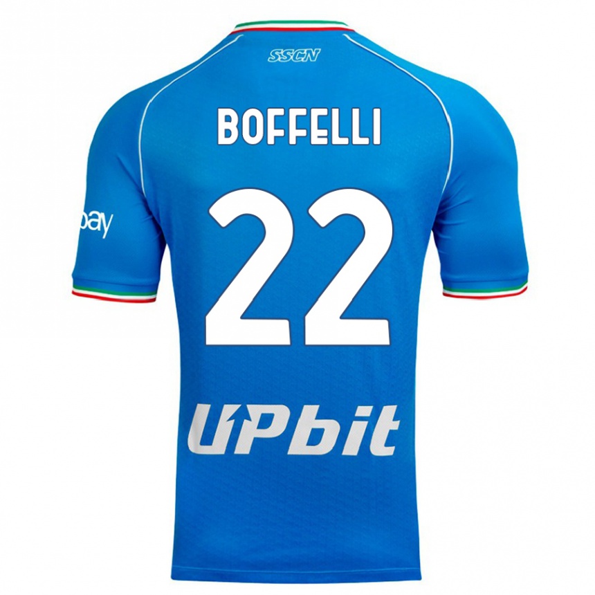 Herren Fußball Valerio Boffelli #22 Himmelblau Heimtrikot Trikot 2023/24 T-Shirt Luxemburg