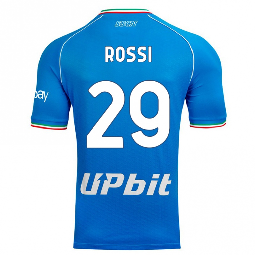 Herren Fußball Francesco Rossi #29 Himmelblau Heimtrikot Trikot 2023/24 T-Shirt Luxemburg