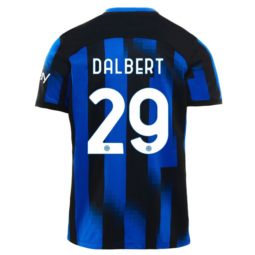 Herren Fußball Dalbert #29 Schwarz Blau Heimtrikot Trikot 2023/24 T-Shirt Luxemburg