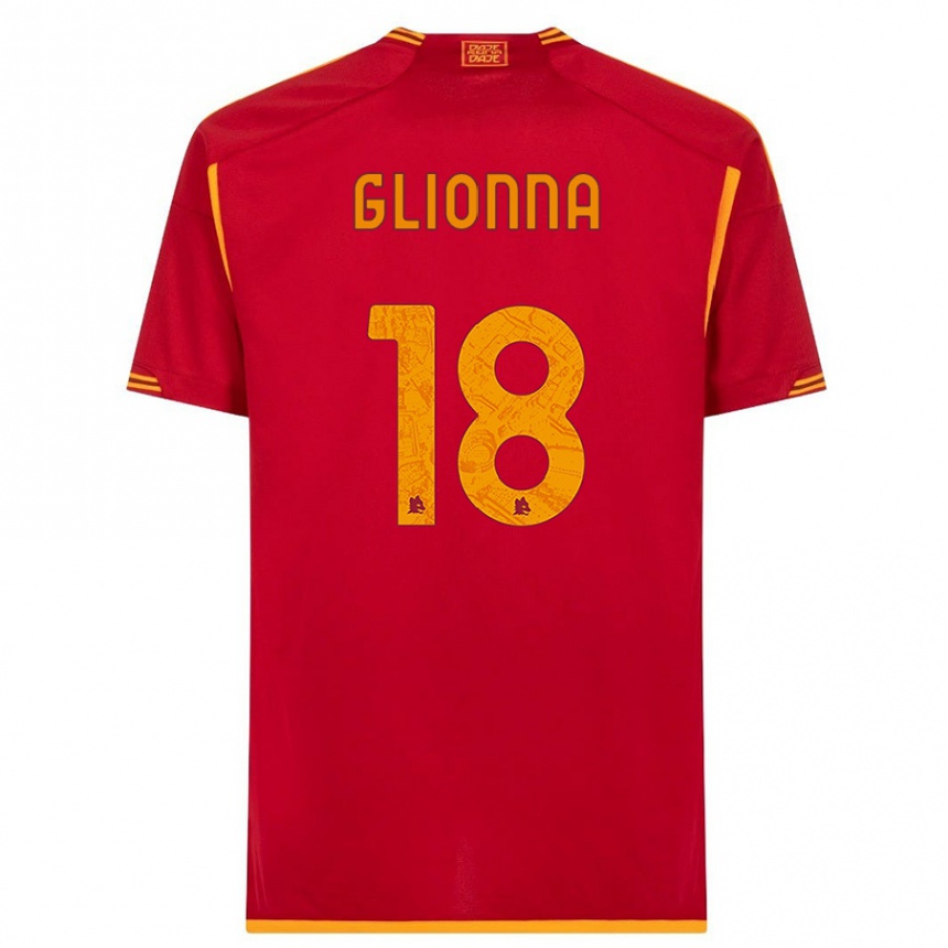 Herren Fußball Benedetta Glionna #18 Rot Heimtrikot Trikot 2023/24 T-Shirt Luxemburg
