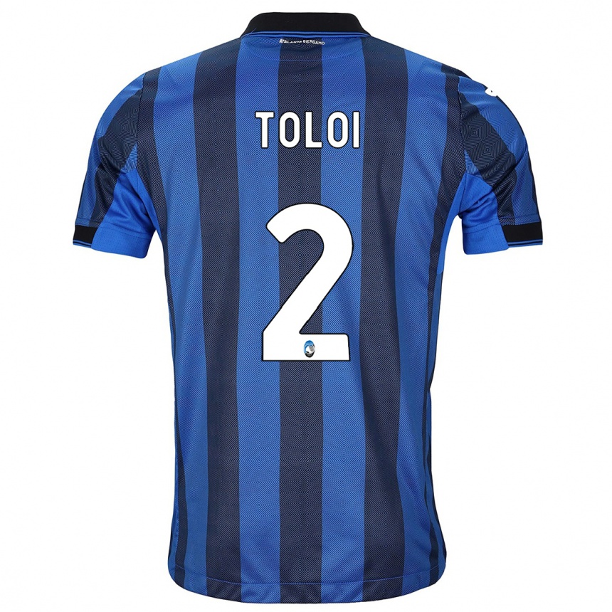 Herren Fußball Rafael Toloi #2 Schwarz Blau Heimtrikot Trikot 2023/24 T-Shirt Luxemburg
