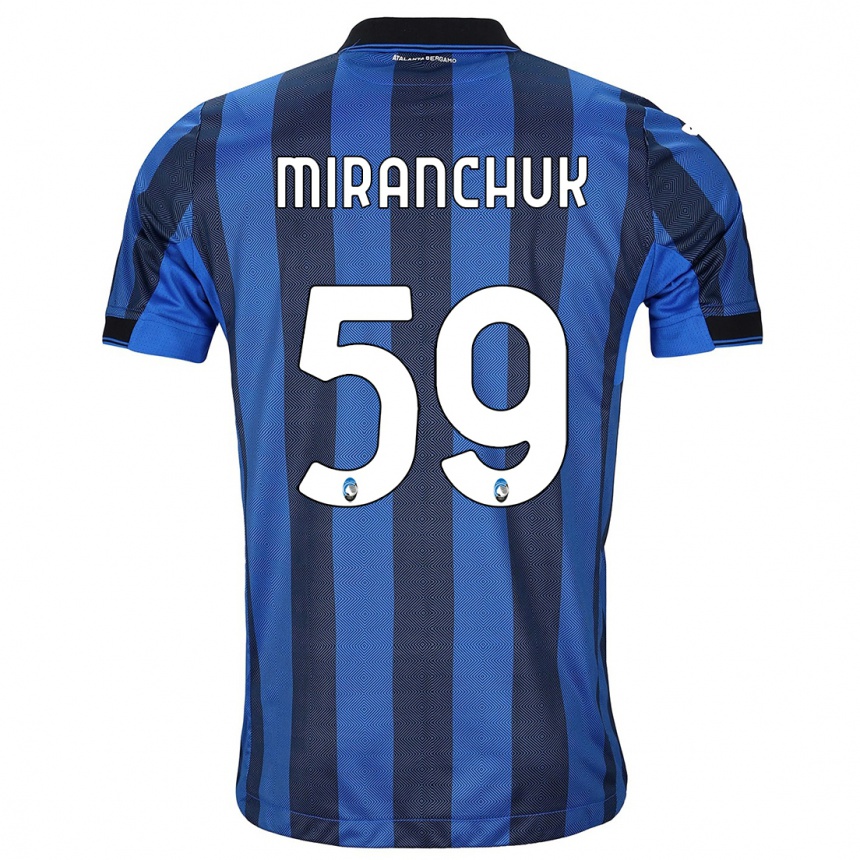 Herren Fußball Aleksey Miranchuk #59 Schwarz Blau Heimtrikot Trikot 2023/24 T-Shirt Luxemburg