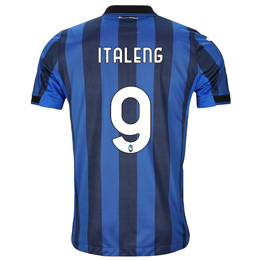 Herren Fußball Jonathan Italeng #9 Schwarz Blau Heimtrikot Trikot 2023/24 T-Shirt Luxemburg