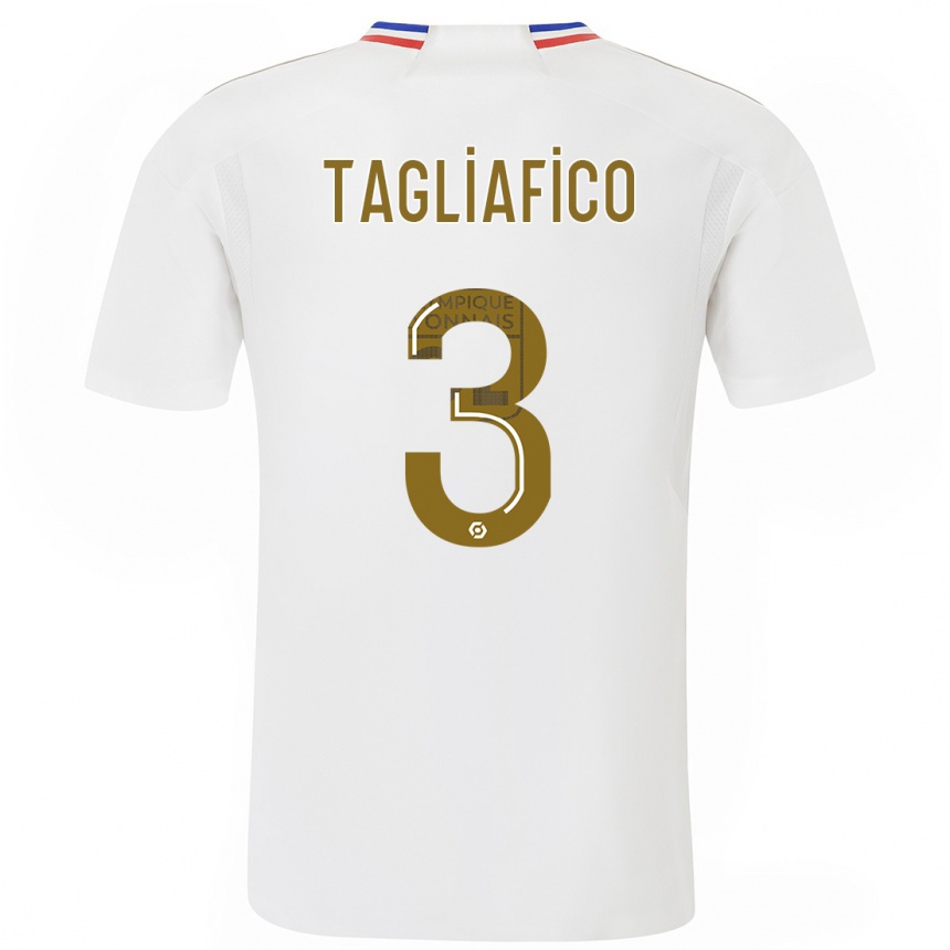 Herren Fußball Nicolas Tagliafico #3 Weiß Heimtrikot Trikot 2023/24 T-Shirt Luxemburg