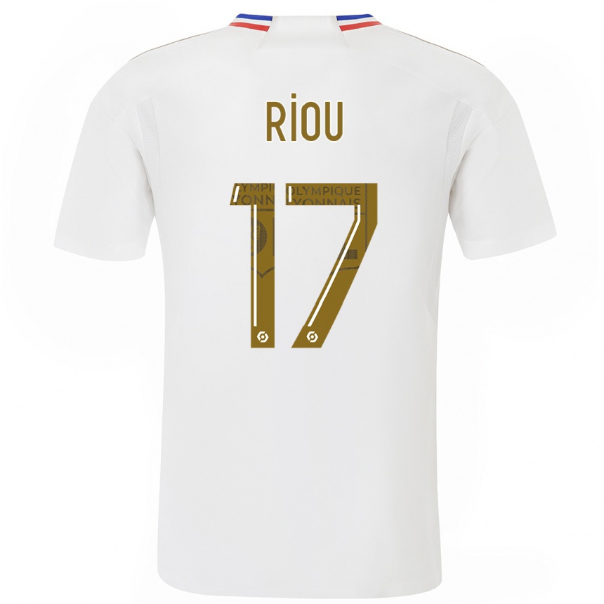 Herren Fußball Remy Riou #17 Weiß Heimtrikot Trikot 2023/24 T-Shirt Luxemburg