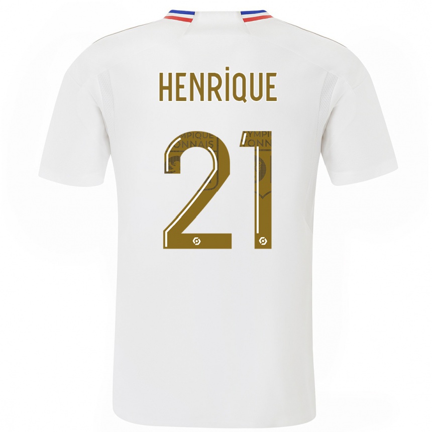 Herren Fußball Henrique #21 Weiß Heimtrikot Trikot 2023/24 T-Shirt Luxemburg