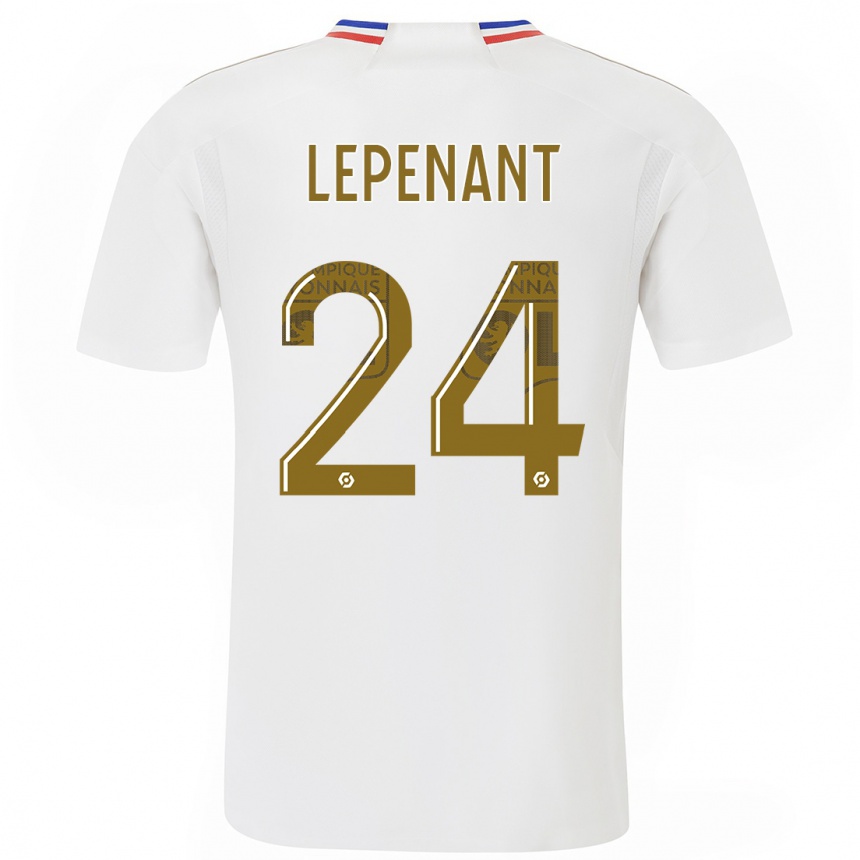 Herren Fußball Johann Lepenant #24 Weiß Heimtrikot Trikot 2023/24 T-Shirt Luxemburg