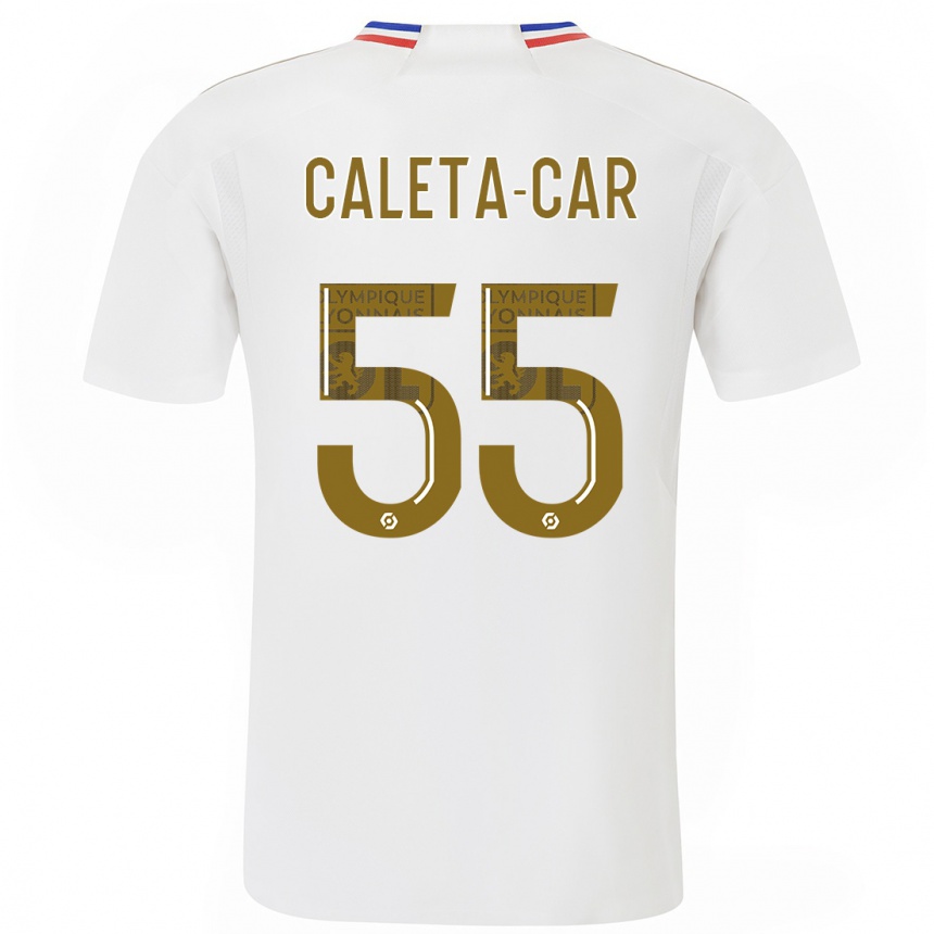 Herren Fußball Duje Caleta-Car #55 Weiß Heimtrikot Trikot 2023/24 T-Shirt Luxemburg