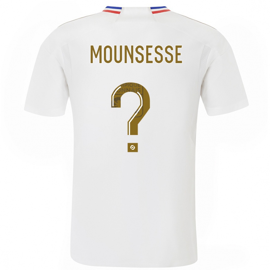 Herren Fußball Jeremy Mounsesse #0 Weiß Heimtrikot Trikot 2023/24 T-Shirt Luxemburg