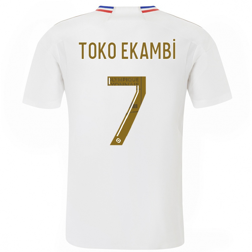 Herren Fußball Karl Toko Ekambi #7 Weiß Heimtrikot Trikot 2023/24 T-Shirt Luxemburg