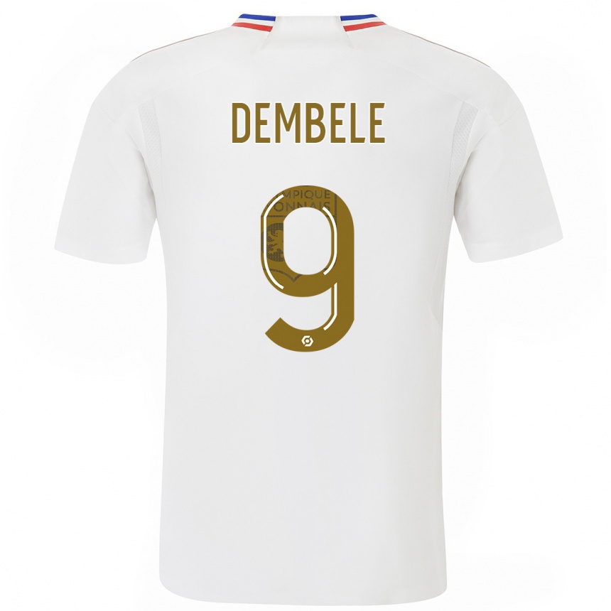 Herren Fußball Moussa Dembele #9 Weiß Heimtrikot Trikot 2023/24 T-Shirt Luxemburg