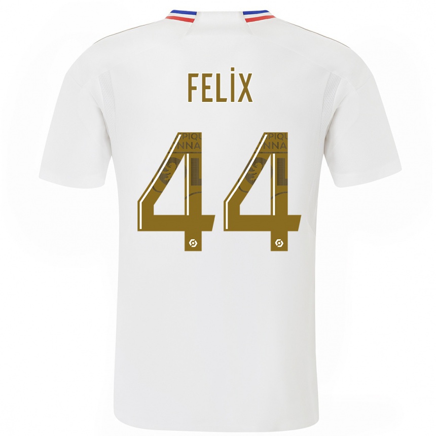 Herren Fußball Marley Felix #44 Weiß Heimtrikot Trikot 2023/24 T-Shirt Luxemburg