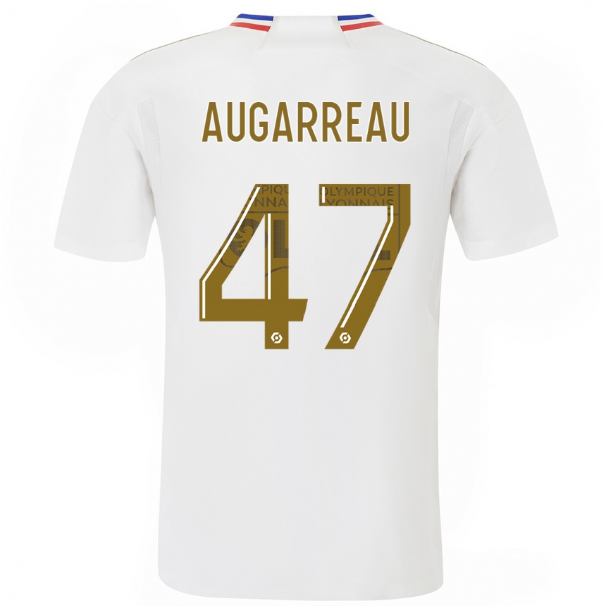 Herren Fußball Sofiane Augarreau #47 Weiß Heimtrikot Trikot 2023/24 T-Shirt Luxemburg