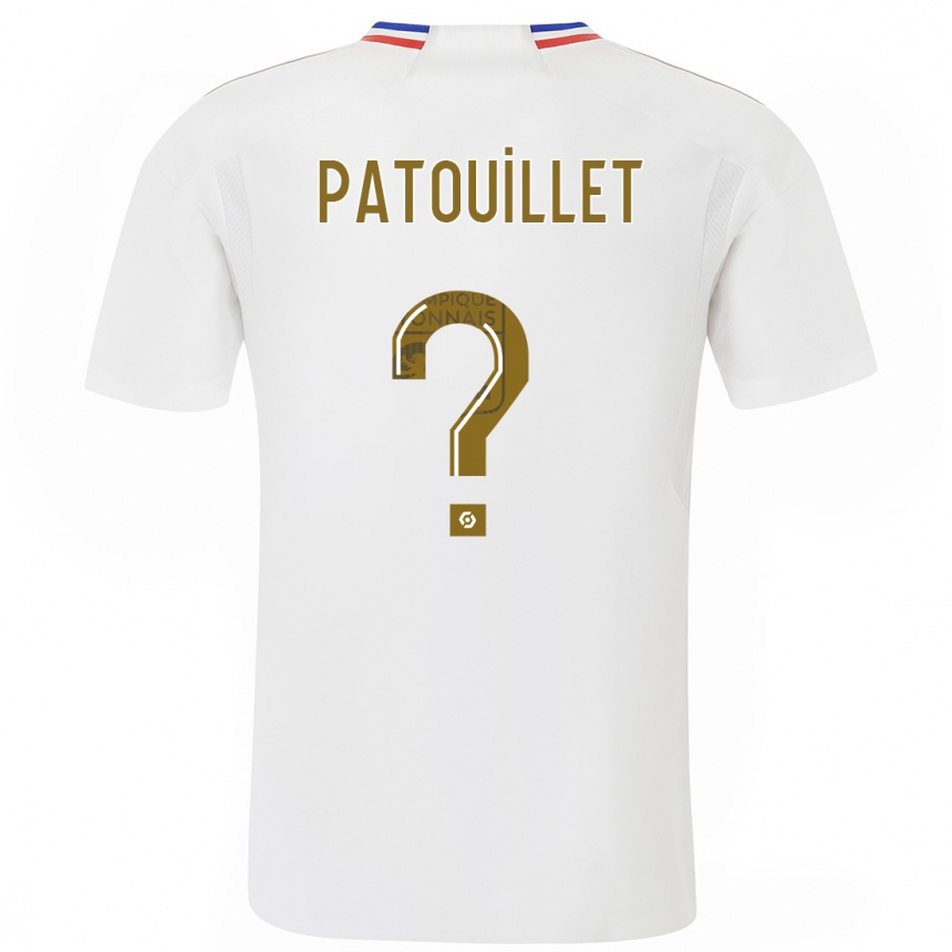 Herren Fußball Mathieu Patouillet #0 Weiß Heimtrikot Trikot 2023/24 T-Shirt Luxemburg