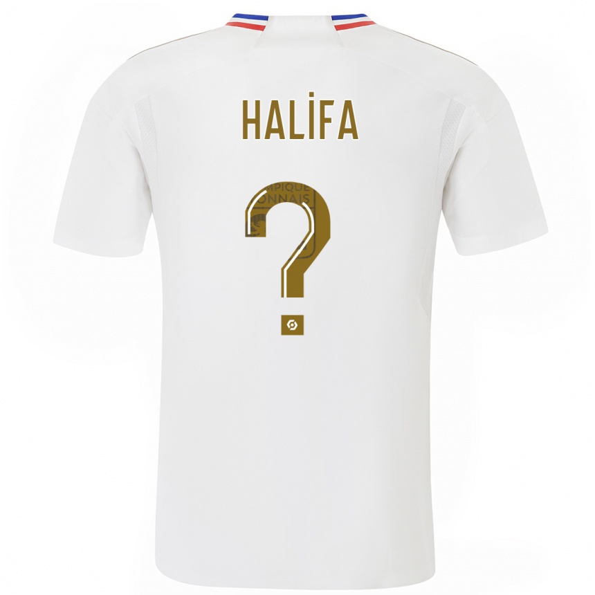 Herren Fußball Islam Halifa #0 Weiß Heimtrikot Trikot 2023/24 T-Shirt Luxemburg