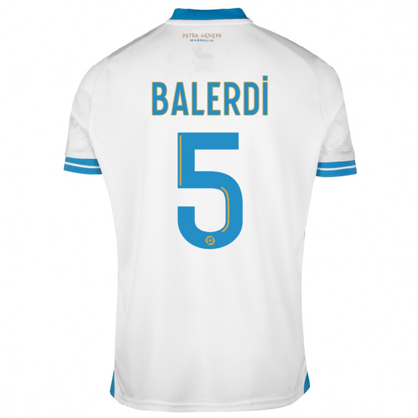 Herren Fußball Leonardo Balerdi #5 Weiß Heimtrikot Trikot 2023/24 T-Shirt Luxemburg