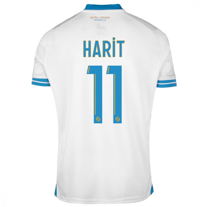 Herren Fußball Amine Harit #11 Weiß Heimtrikot Trikot 2023/24 T-Shirt Luxemburg