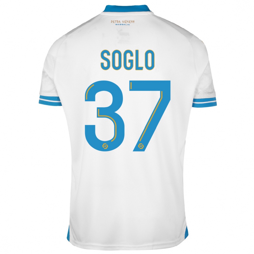 Herren Fußball Emran Soglo #37 Weiß Heimtrikot Trikot 2023/24 T-Shirt Luxemburg