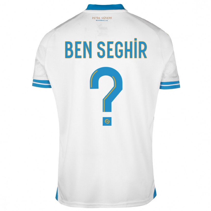 Herren Fußball Salim Ben Seghir #0 Weiß Heimtrikot Trikot 2023/24 T-Shirt Luxemburg