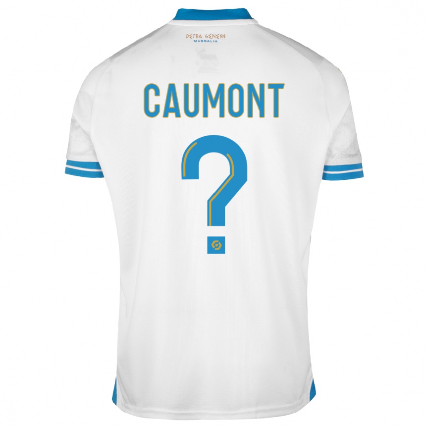 Herren Fußball Enzo Caumont #0 Weiß Heimtrikot Trikot 2023/24 T-Shirt Luxemburg