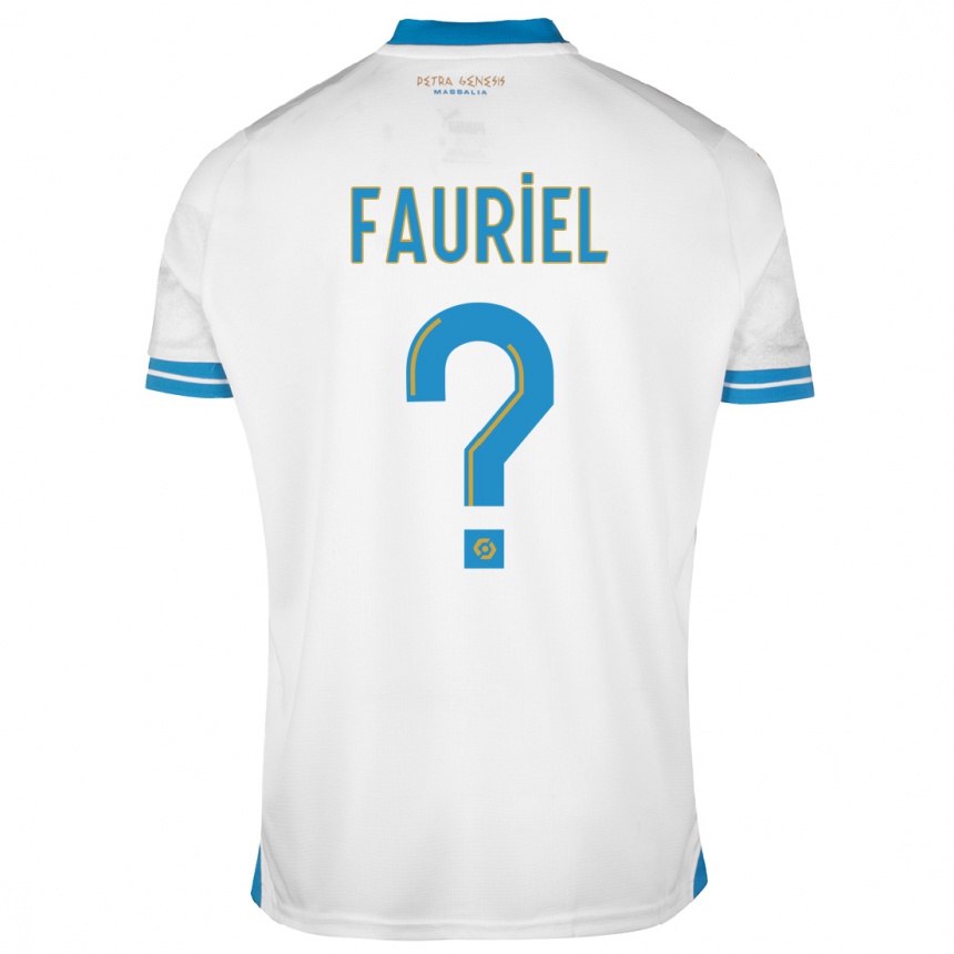 Herren Fußball Lois Fauriel #0 Weiß Heimtrikot Trikot 2023/24 T-Shirt Luxemburg